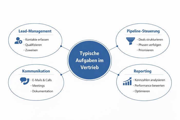 Überblick: Typische Aufgaben im Vertrieb